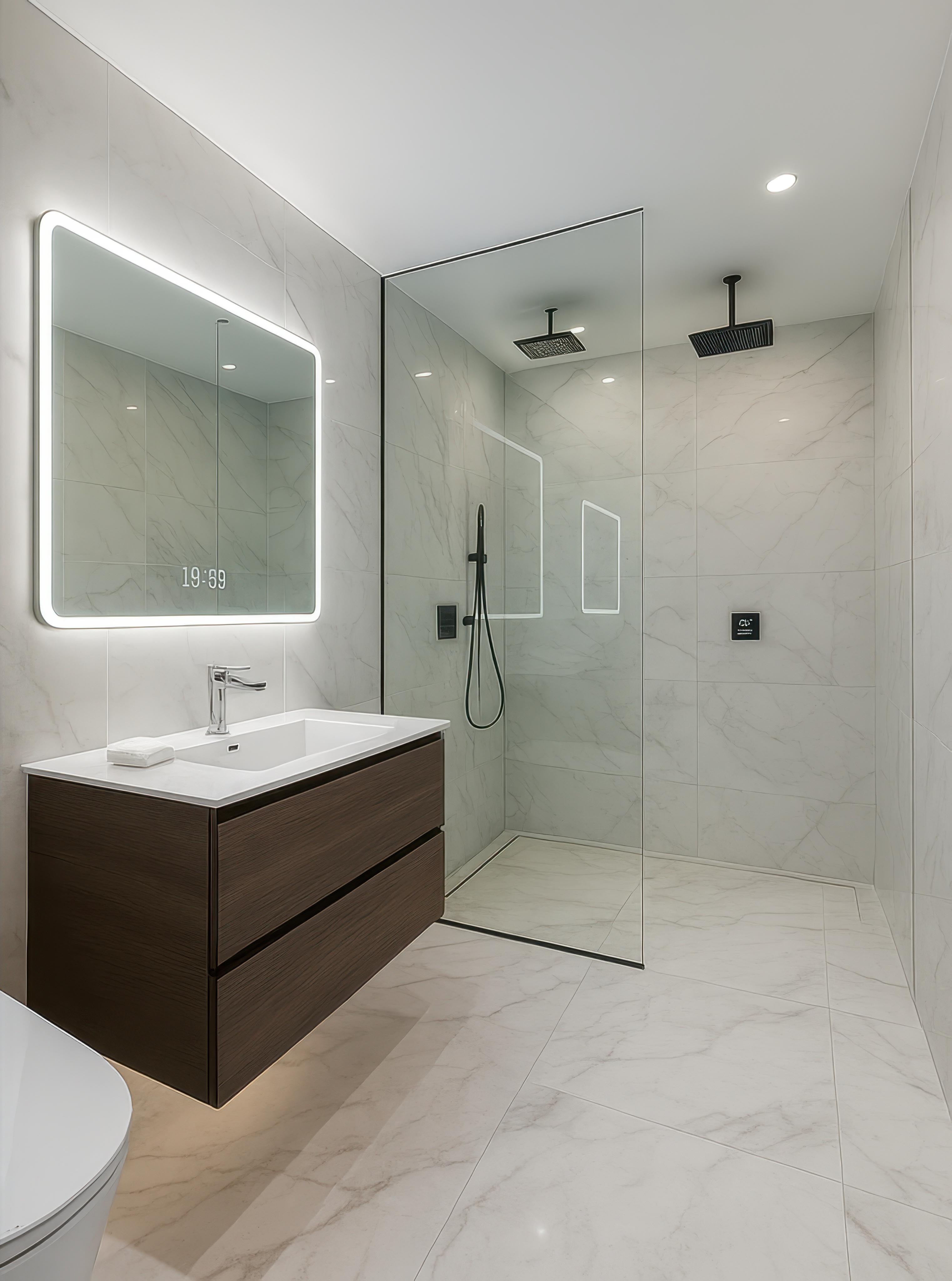 Luxury bathroom after remodeling